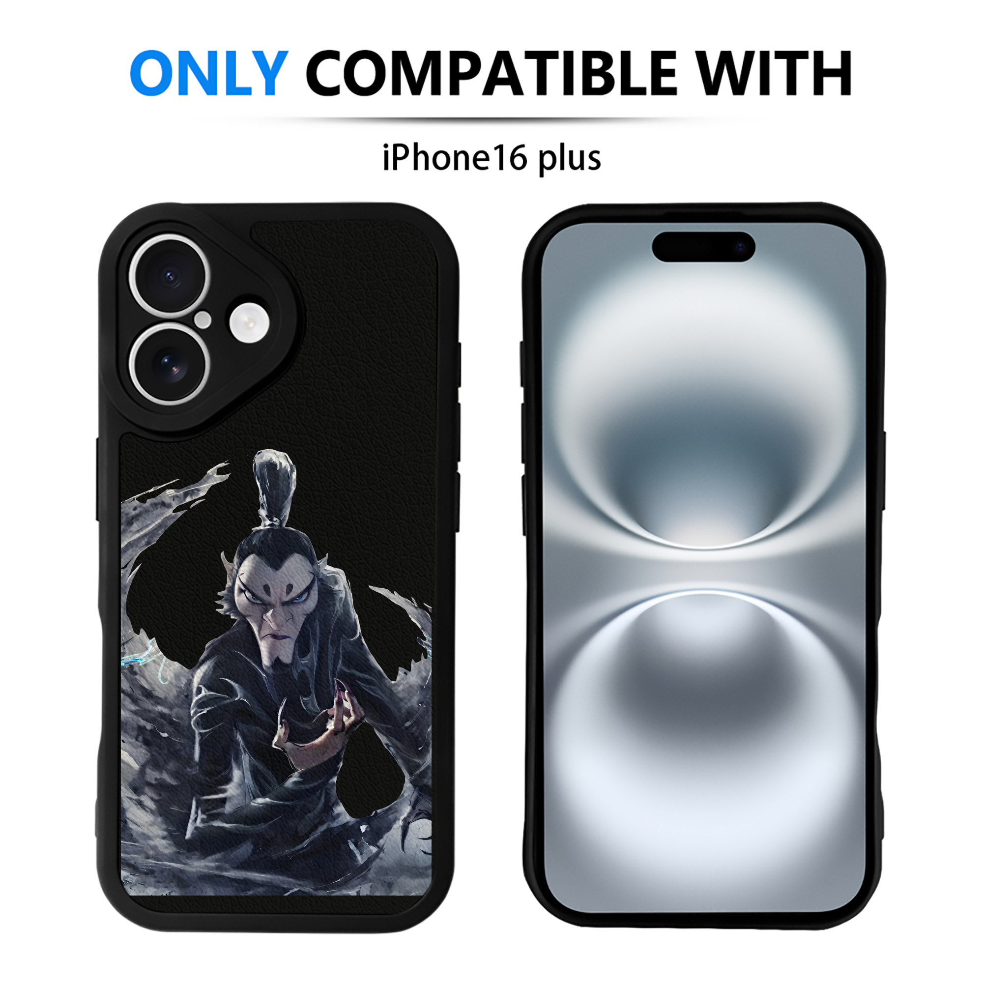 （画像用） Ne Zha 2 ナタ 魔童の大暴れ 【iPhone 16シリーズ対応】シリコンスマホケース（レザー調） 材質：シリコン